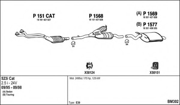 FENNO BM302 Exhaust System